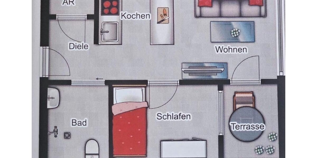 Erdgeschoßwohnung Wesseling - 2 Zimmer, 34 m&sup2;, 128.000&euro; | Angebot:27045404
