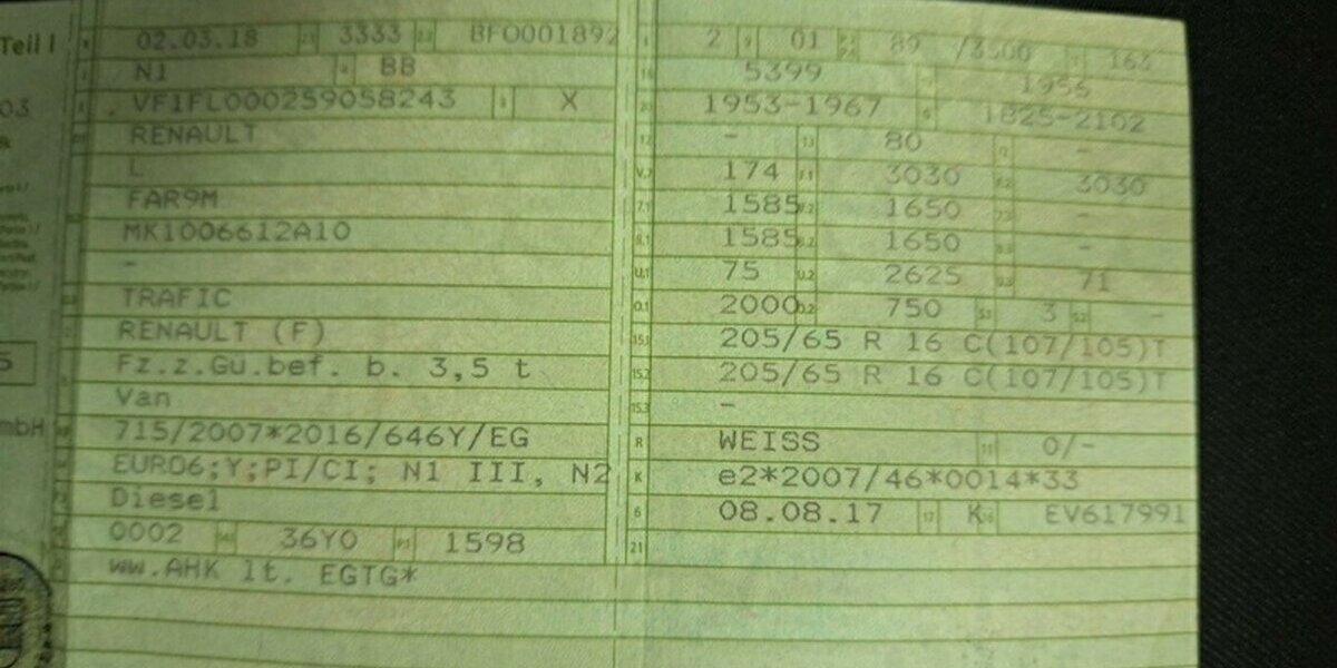 Renault Trafic L2H1 3 Sitze Standh. Regale EU6 GARANTIE 85.000 km 16.500 &euro; Erftstadt 50374