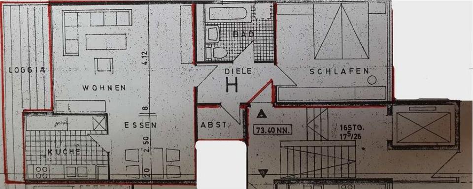 Erdgeschoßwohnung Bonn Bad Godesberg - 2 Zimmer, 69 m&sup2;, 238.000&euro; | Angebot:26409305