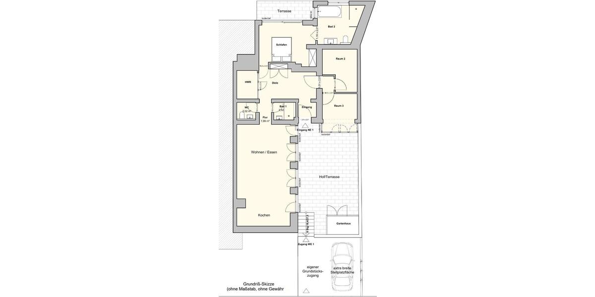 Villenviertel Neustadt-Nord außergewöhnliche 2- bis 3-Zimmer Wohnung, ca. 100 m² große Terrasse und Stellplatz - Terrassenwohnung Köln Innenstadt | Angebot:26664145