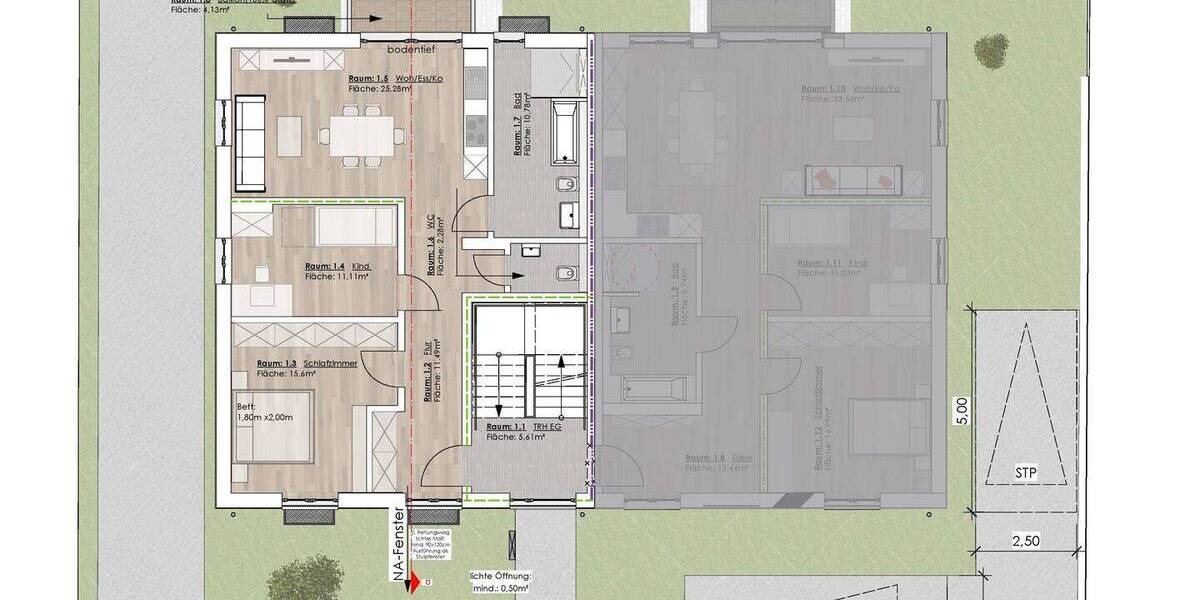 Etagenwohnung Troisdorf-Bergheim Bergheim - 3 Zimmer, 77 m&sup2;, 1.350&euro; | Angebot:25929312