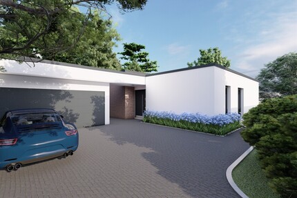 Architektenvilla am Waldrand - Bauhausbungalow mit Dachterrasse, Doppelgarage und exklusiver Privatsphäre - Haus Bensberg Bensberg | Angebot:27179970