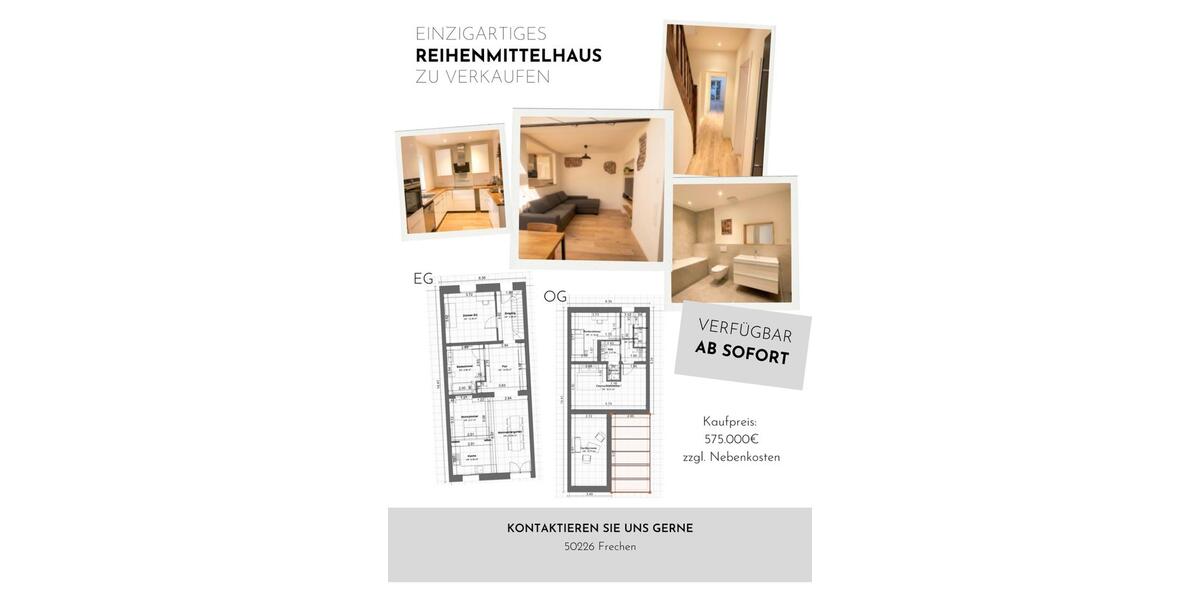 Reihenhaus Frechen - 3 Zimmer, 120 m&sup2;, 575.000&euro; | Angebot:26915531