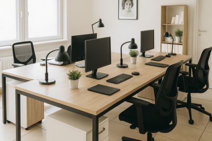 Fix Desk im offenen Arbeitsbereich zimmer