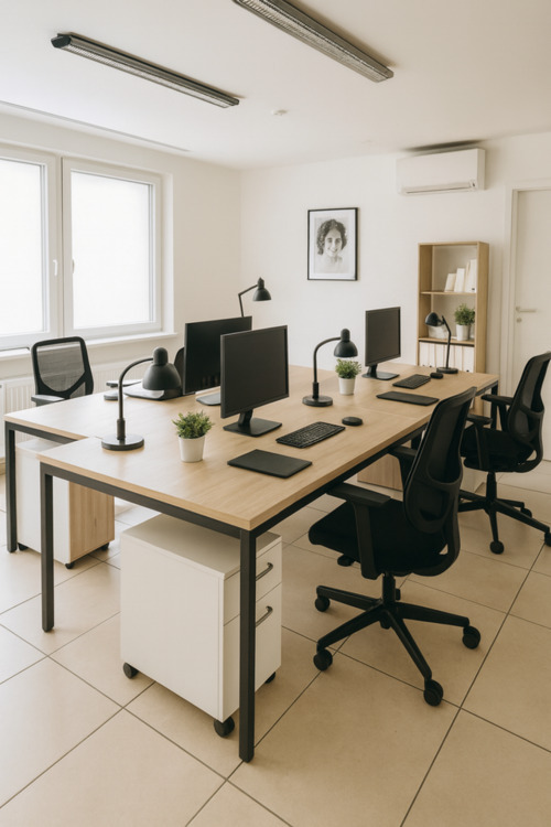 Fix Desk im offenen Arbeitsbereich zimmer