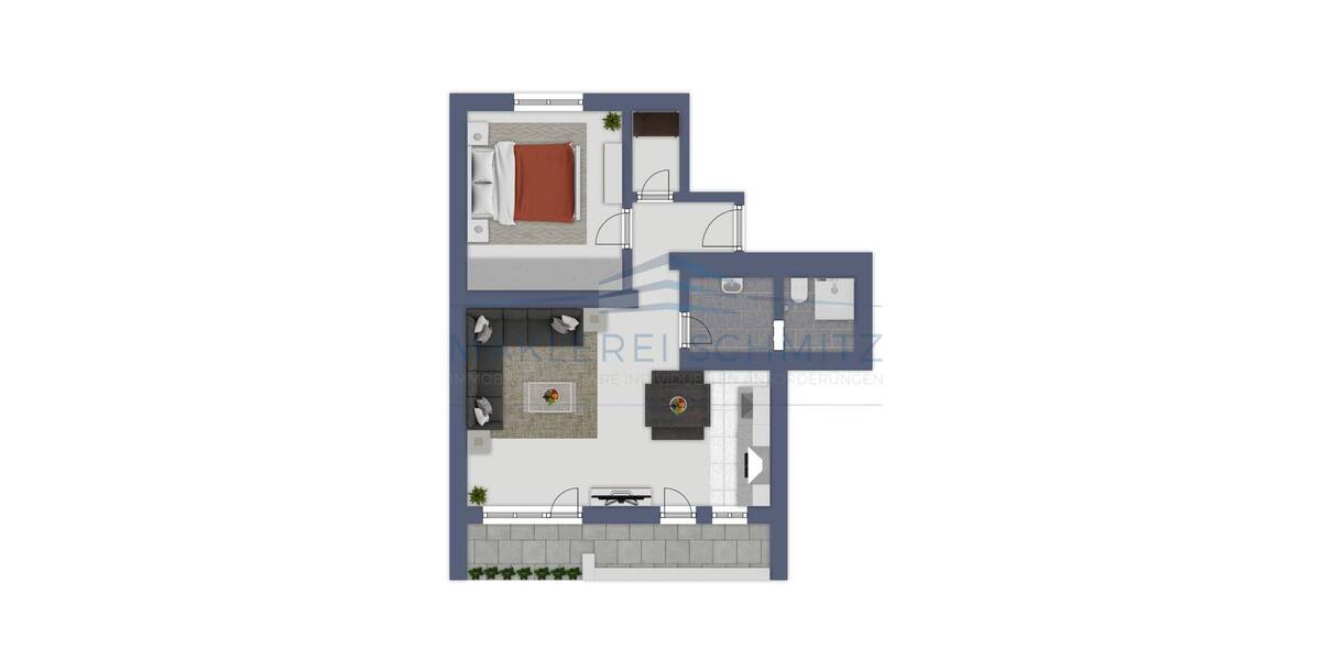 Etagenwohnung Hennef (Sieg) Hennef - 2 Zimmer, 75 m&sup2;, 229.900&euro; | Angebot:25769697