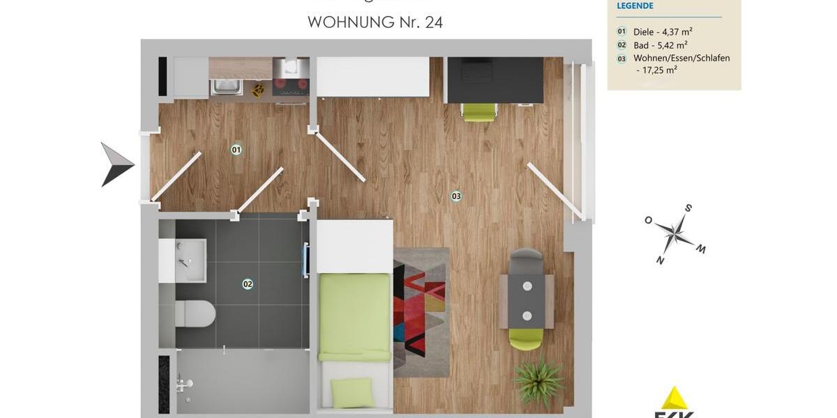 SECHS Wohnungen. SECHS Chancen. Ein Zuhause. 6 top-sanierte 1-Zimmer-Wohnungen in Bonn-Beuel 1 zimmer
