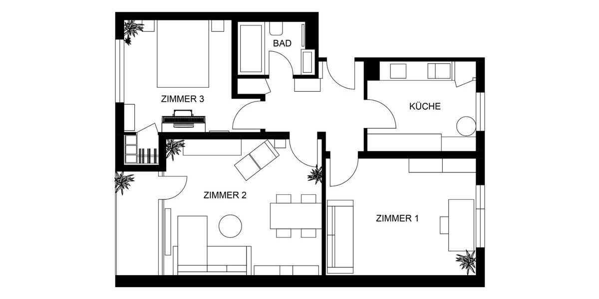Etagenwohnung Köln Mülheim - 3 Zimmer, 73 m&sup2;, 350.000&euro; | Angebot:26545252