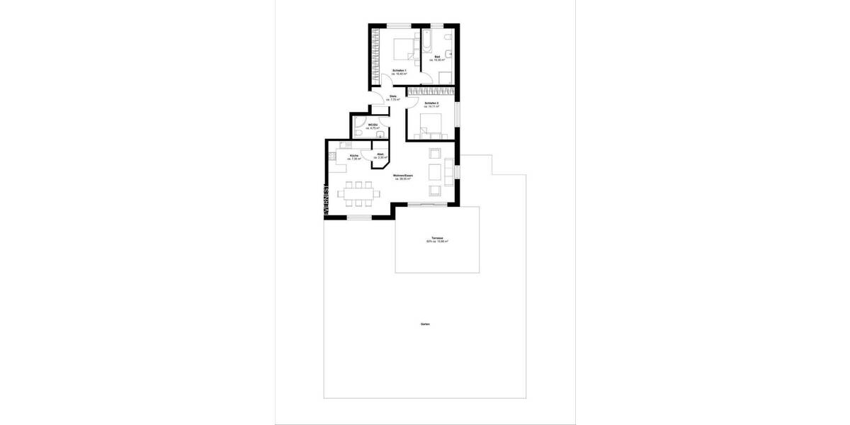 Etagenwohnung Bergisch Gladbach Refrath - 3 Zimmer, 117 m&sup2;, 640.000&euro; | Angebot:25738469