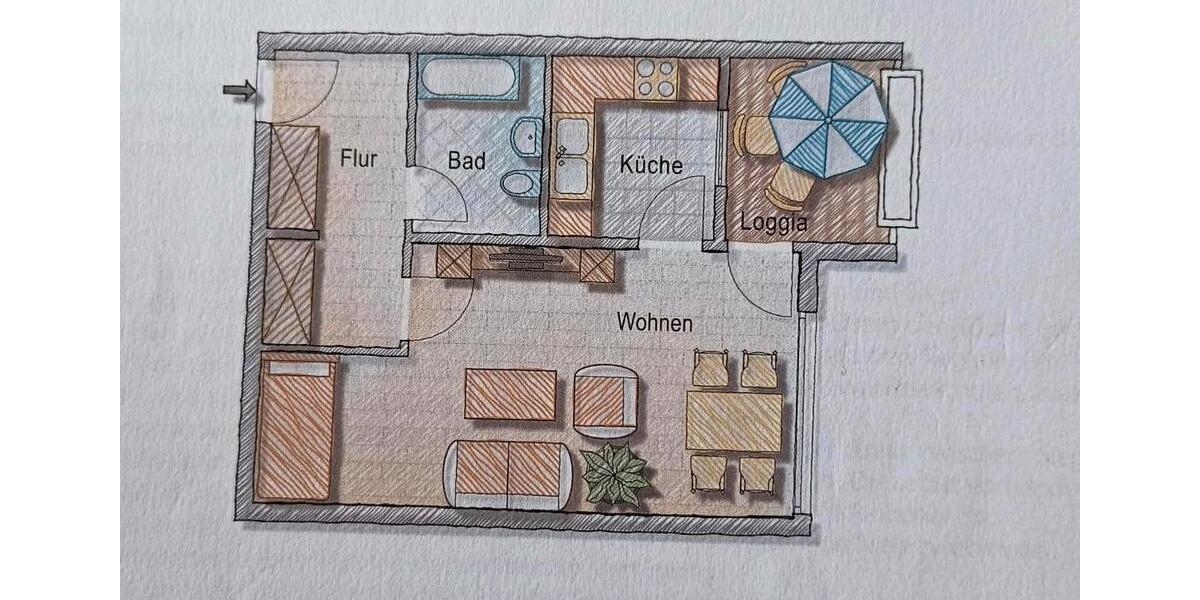 Etagenwohnung Troisdorf - 1 Zimmer, 42 m&sup2;, 140.000&euro; | Angebot:24853946