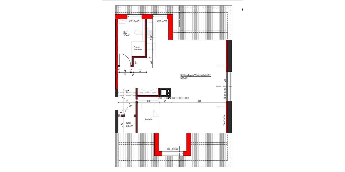 Dachgeschoßwohnung Bonn Bad Godesberg - 1 Zimmer, 41 m&sup2;, 850&euro; | Angebot:20253288
