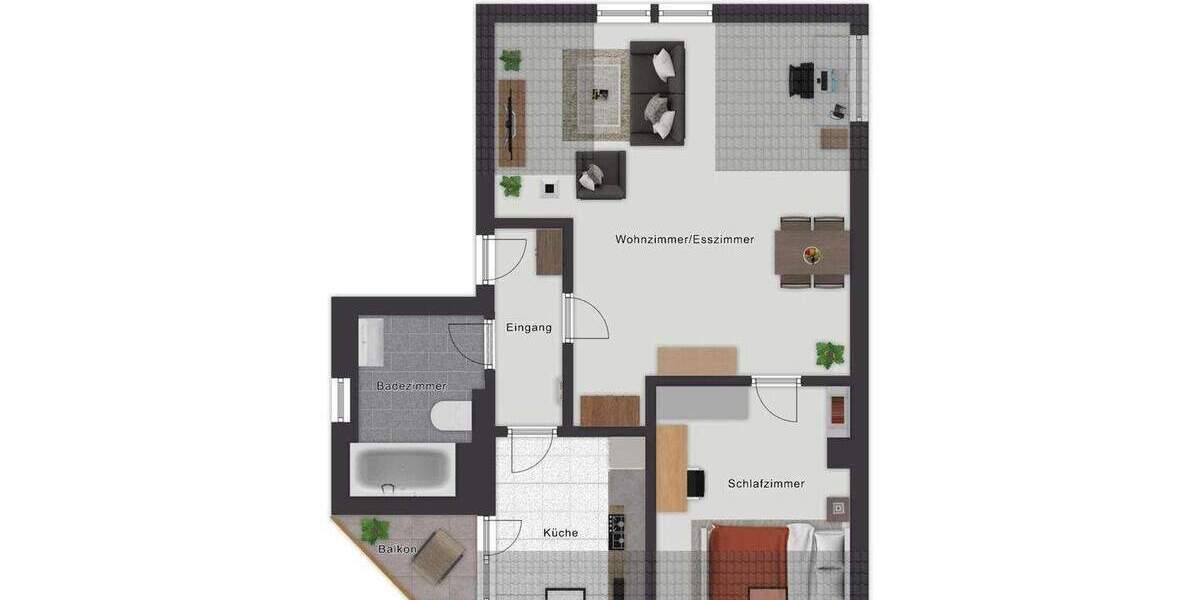 Etagenwohnung Bonn Duisdorf - 2 Zimmer, 55 m&sup2;, 184.000&euro; | Angebot:25678121