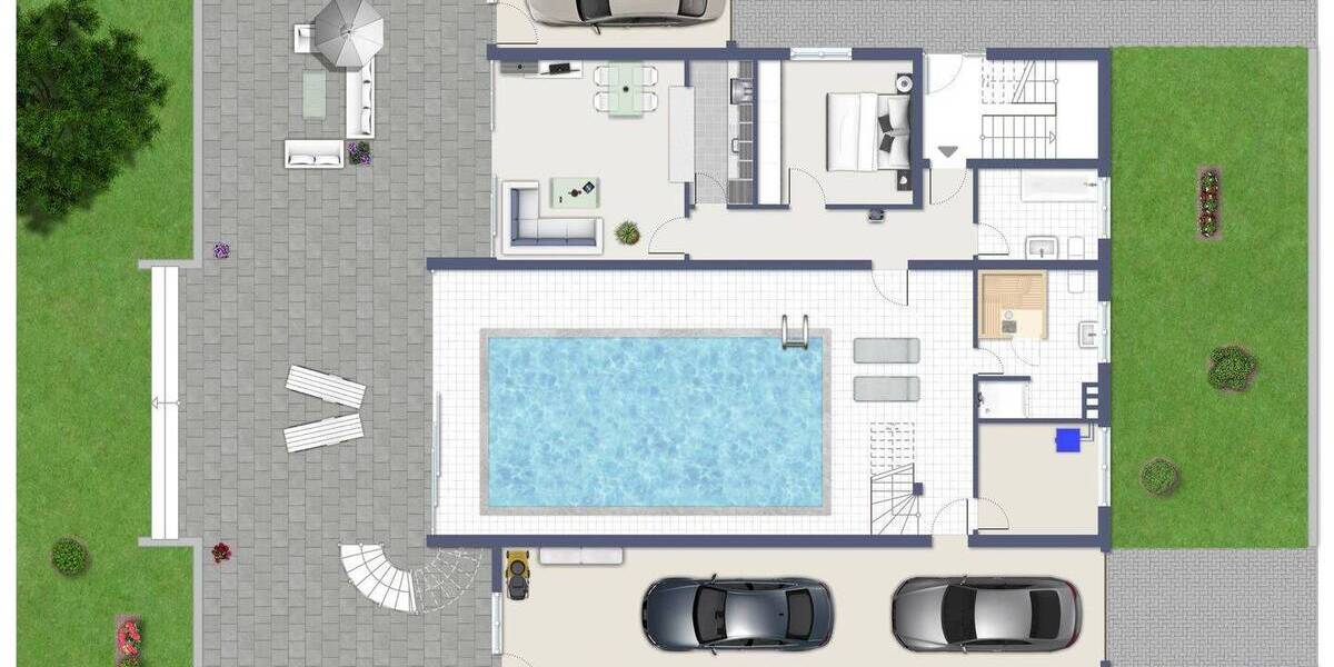 Mehrfamilienhaus + 4 Wohneinheiten + Wellnessbereich + Buisdorf 1 zimmer