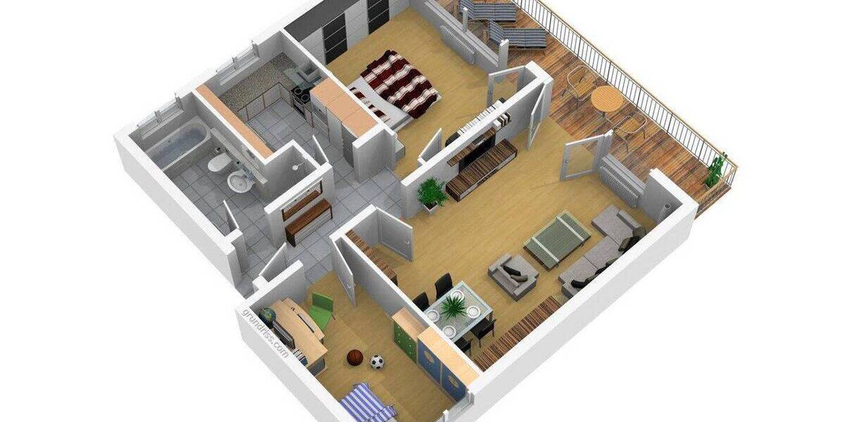 Etagenwohnung Bonn Küdinghoven - 3 Zimmer, 88 m&sup2;, 1.250&euro; | Angebot:26800111