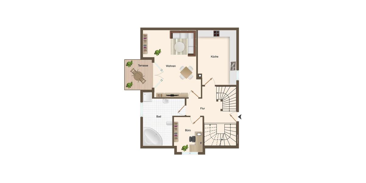 Maisonettenwohnung Niederkassel - 3 Zimmer, 93 m&sup2;, 1.200&euro; | Angebot:25444600