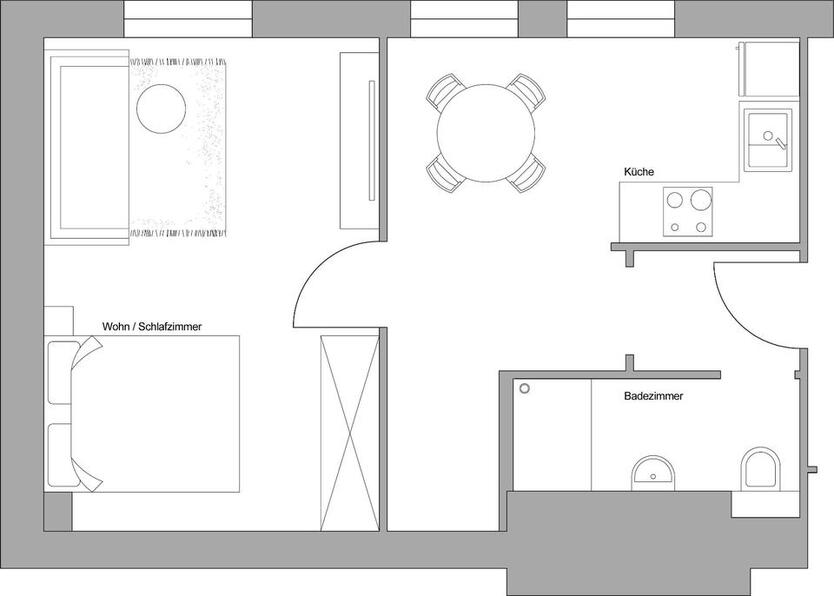 Teilmöblierte 36 m² Wohnung in Köln-Ehrenfeld