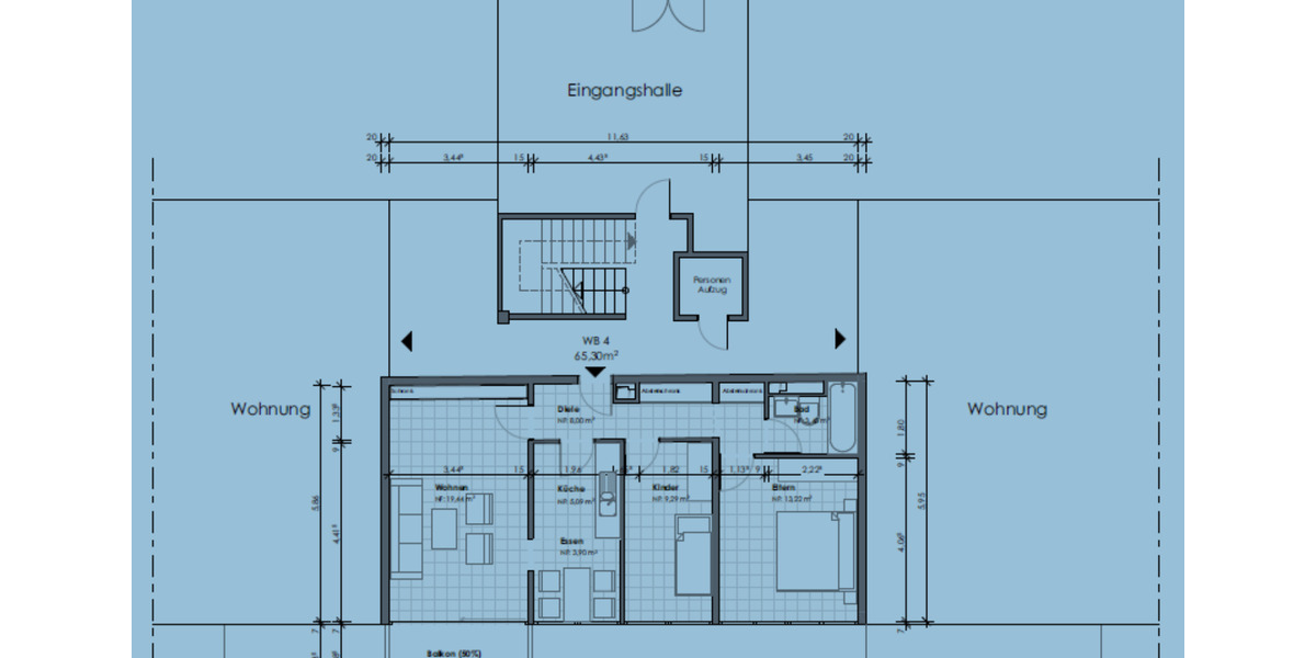Erdgeschoßwohnung Köln Kalk - 3 Zimmer, 65 m&sup2;, 870&euro; | Angebot:24818932