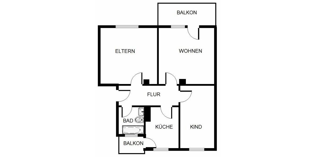 Etagenwohnung Bonn Tannenbusch - 3 Zimmer, 58 m&sup2;, 775&euro; | Angebot:25881149