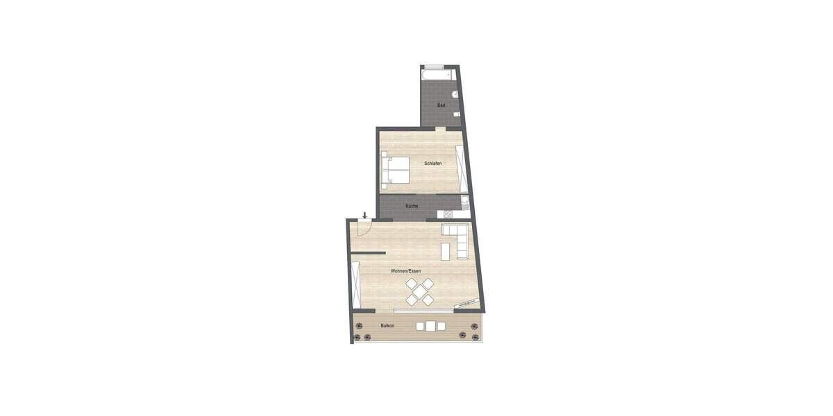 Etagenwohnung Bergisch Gladbach Gladbach - 2 Zimmer, 60 m&sup2;, 195.000&euro; | Angebot:25665184