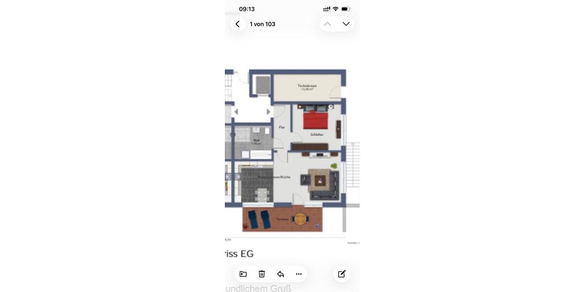 Erdgeschoßwohnung Bonn Küdinghoven - 2 Zimmer, 70 m&sup2;, 420.000&euro; | Angebot:26931092