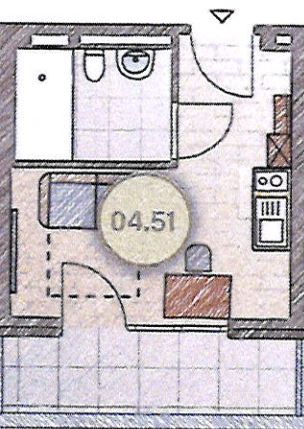 Hochwertiges Studentenapartment mit Pantryküche & Dachterrasse