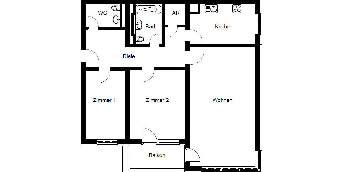 Etagenwohnung Köln Bayenthal - 3 Zimmer, 97 m&sup2;, 1.510&euro; | Angebot:26470889