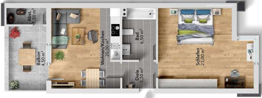 Wohnung zum Kaufen in Köln Urbach 229.000 € 59 m²