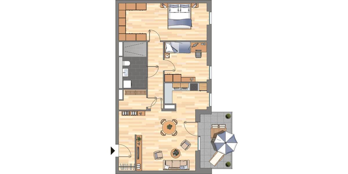 3-Zimmer-Wohnung in Bonn Endenich zimmer