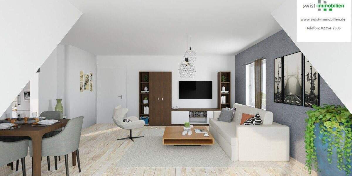 Etagenwohnung Swisttal Heimerzheim - 3 Zimmer, 67 m&sup2;, 197.000&euro; | Angebot:24698452