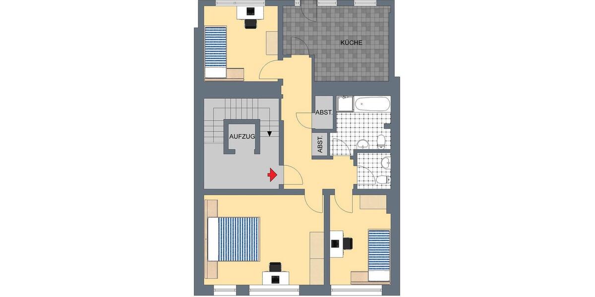Etagenwohnung Siegburg - 3 Zimmer, 105 m&sup2;, 1.253&euro; | Angebot:26459014