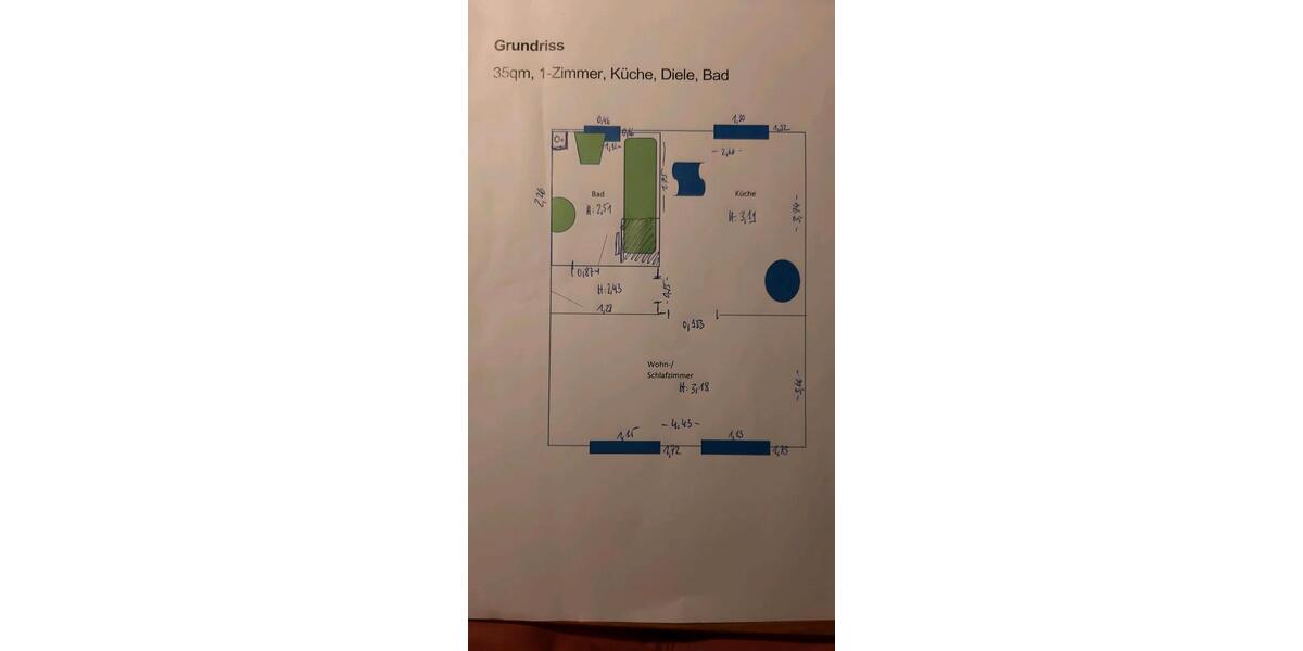 Erdgeschoßwohnung Köln Mülheim - 1 Zimmer, 35 m&sup2;, 160.000&euro; | Angebot:26409307