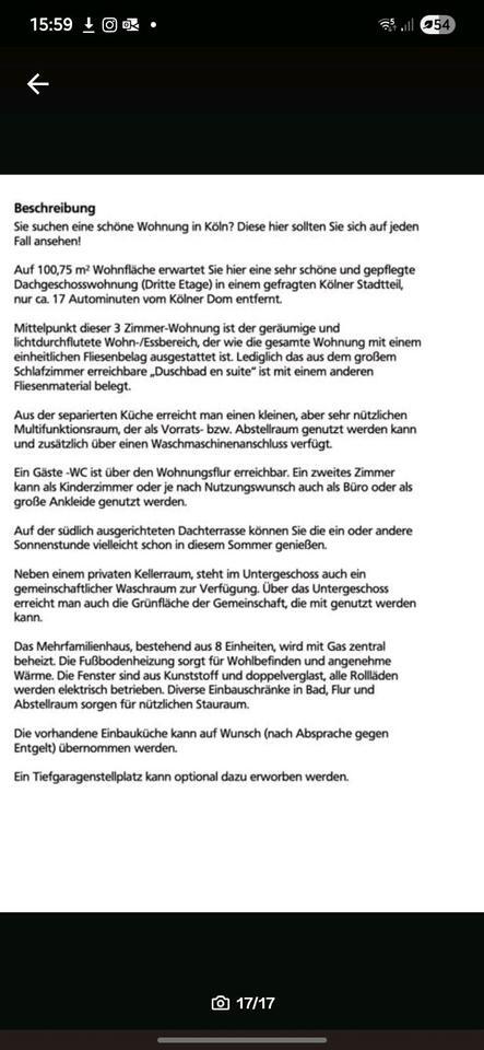 Exklusive Wohnung 3 Zimmer 100m2 zu verkauf ohne Makler