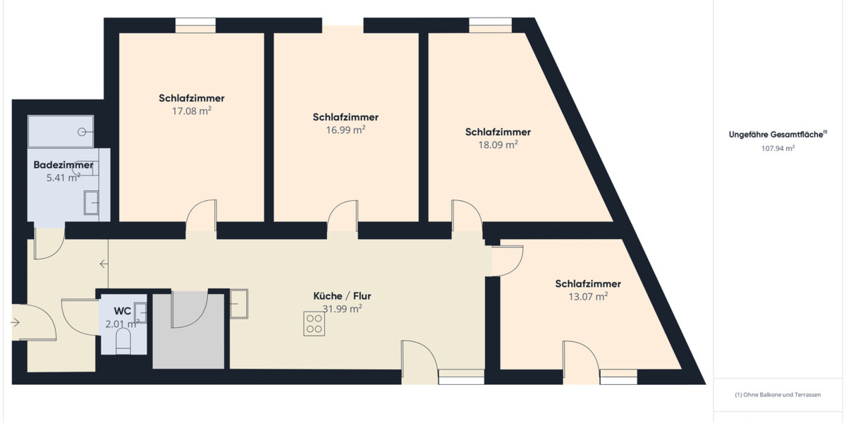 Etagenwohnung Köln Deutz - 1 Zimmer, 44 m&sup2;, 745&euro; | Angebot:22706342