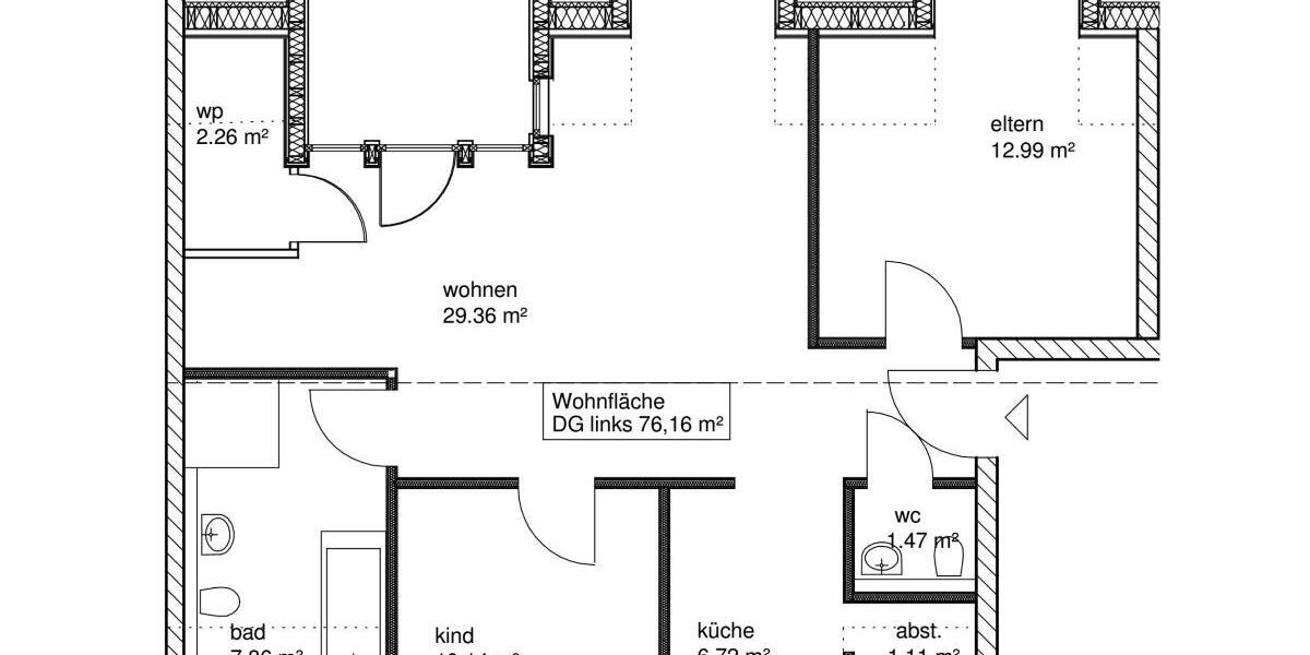 Neue Dachgeschosswohnung mit Flair im Energiesparhaus mit moderner Heiztechnik in Bonn - Dachgeschoßwohnung Bonn Dransdorf | Angebot:26609538