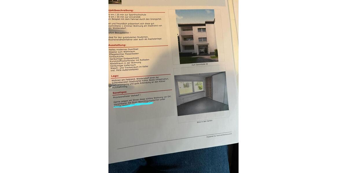 Erdgeschoßwohnung Köln Lindenthal - 1 Zimmer, 30 m&sup2;, 159.000&euro; | Angebot:24527574