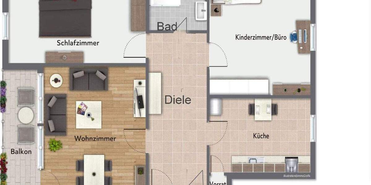 Gepflegte 3-Zimmer Wohnung mit Südbalkon in Bonn-Beuel zum Kauf! 3 zimmer