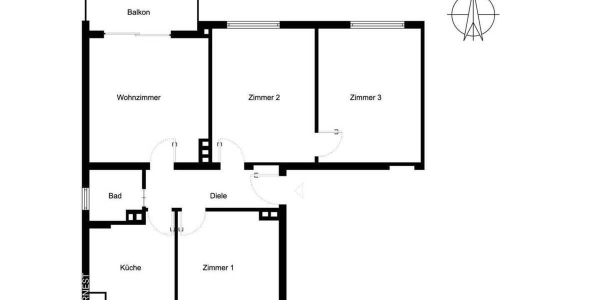 Etagenwohnung Bonn Dottendorf - 4 Zimmer, 78 m&sup2;, 325.000&euro; | Angebot:25898571