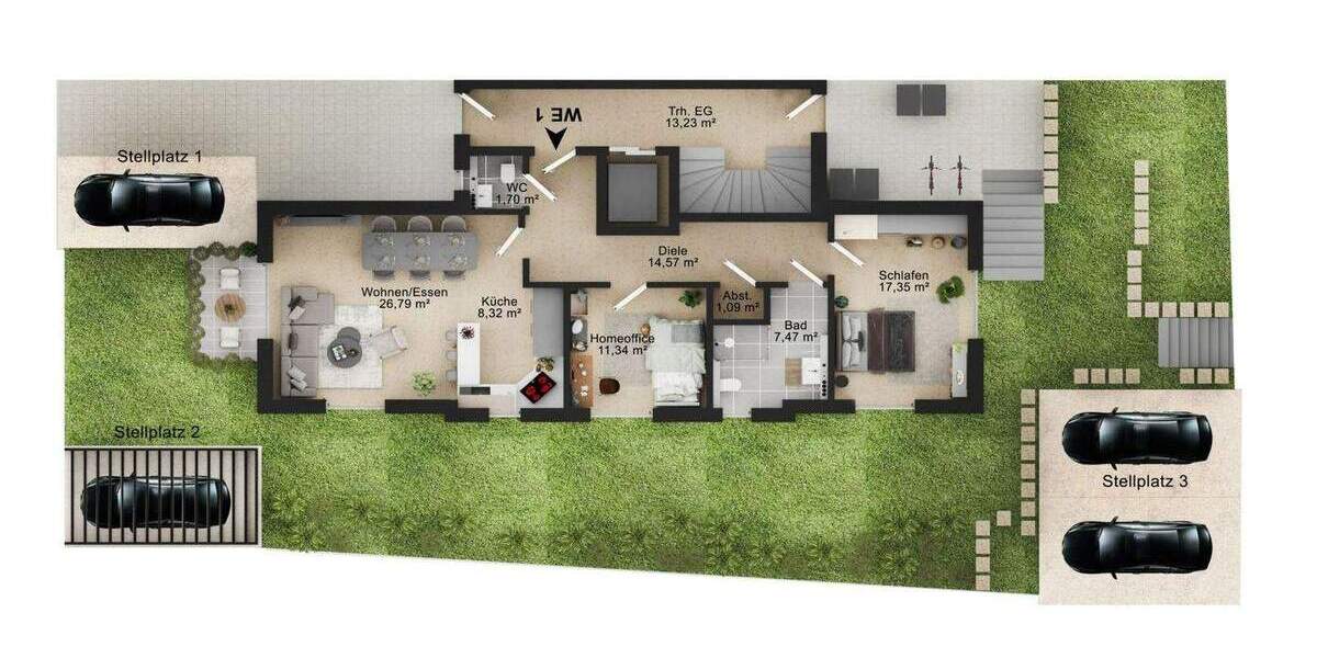 Etagenwohnung Bad Honnef - 3 Zimmer, 92 m&sup2;, 552.000&euro; | Angebot:25654477