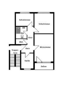 Gut angebundene 3-Zimmer Wohnung mit Balkon & großer Garage in Sankt Augustin - 3- Sankt Augustin | Angebot:27085553