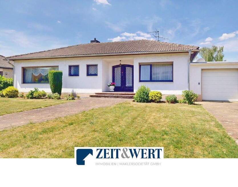 Erftstadt-Blessem! Charmanter Satteldach-Bungalow mit weitläufigem Sonnenareal und Garage in gepflegtem Wohngebiet! (SN 4877)