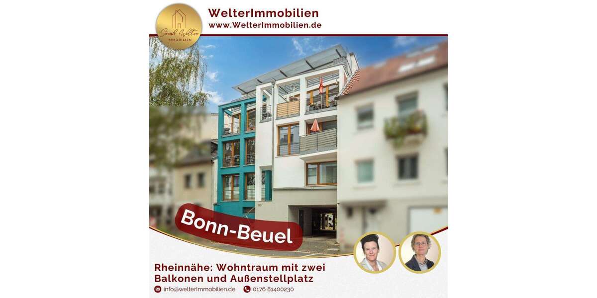 Etagenwohnung Bonn Beuel-Mitte - 3 Zimmer, 76 m&sup2;, 386.000&euro; | Angebot:27503330