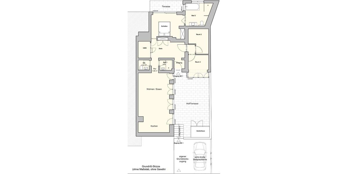 Villenviertel Neustadt-Nord 2 bis 3 Zimmer, ca. 117 m² Wohn- und Nutzfläche große Terrasse und Stellplatz - Terrassenwohnung Köln Innenstadt | Angebot:26664145