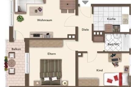 Mietwohnung WG geeignet 3 Zimmer Wohnung