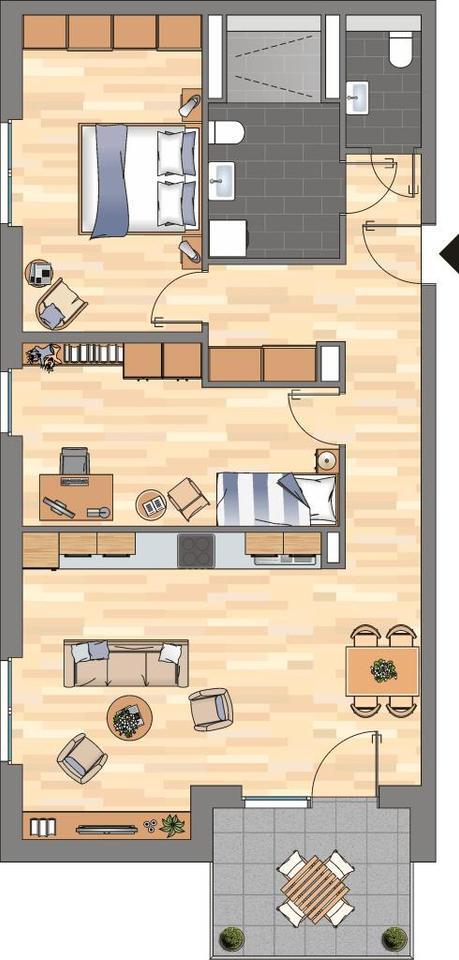 3-Zimmer-Wohnung in Bonn Endenich zimmer