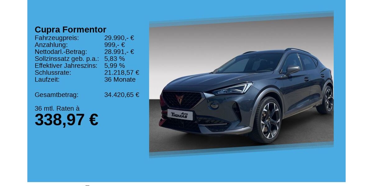 Cupra Formentor 23.970 km 29.990 &euro; Bonn 53227