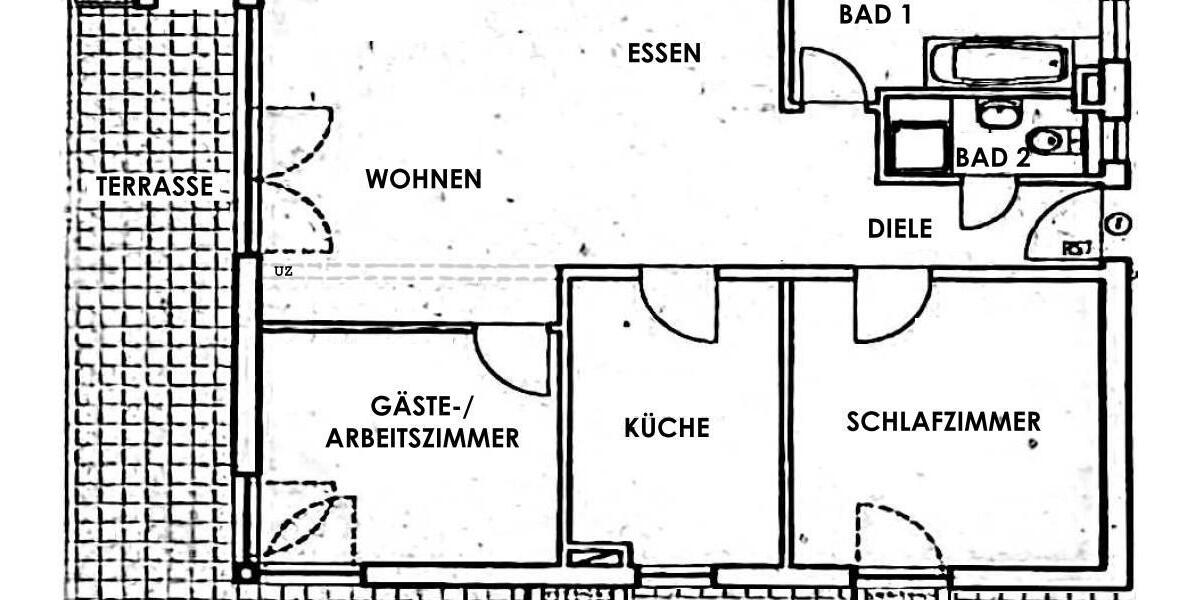 Köln-Junkersdorf, schiclke 3-Zimmer Wohnung mit Kamin, großer Terrasse und TG-Stellplatz - Terrassenwohnung Köln Junkersdorf | Angebot:26181670