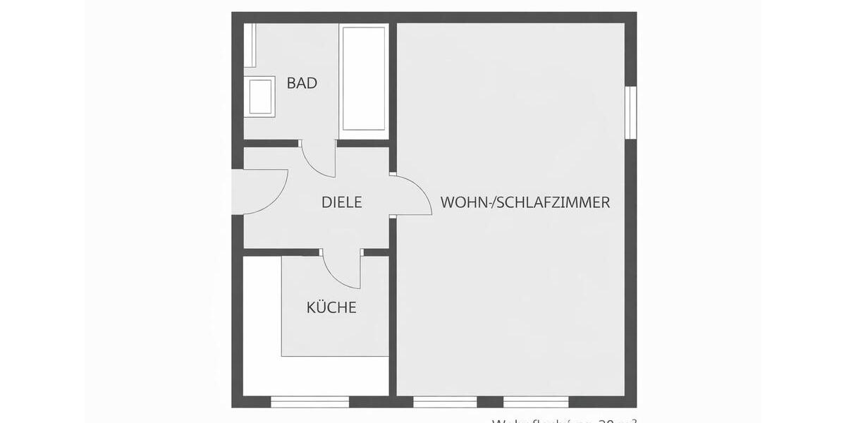 Erdgeschoßwohnung Köln Mülheim - 1 Zimmer, 30 m&sup2;, 750&euro; | Angebot:26413463
