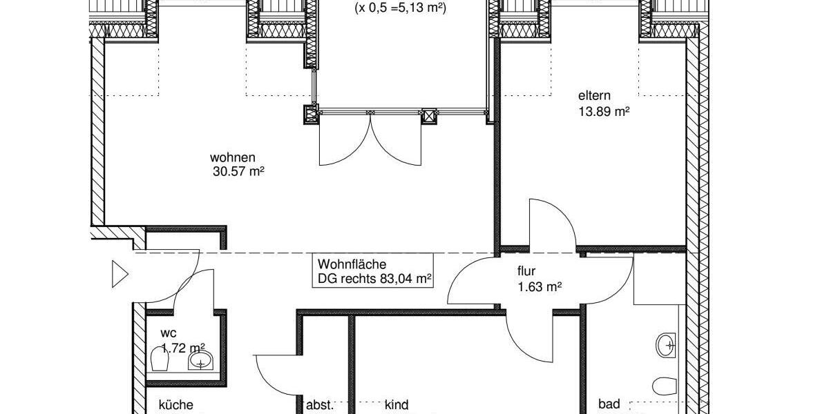 Neue helle Dachgeschoßwohnung mit moderner Heiztechnik im Energiesparhaus Bonn-Endenich - Dachgeschoßwohnung Bonn Dransdorf | Angebot:24049039