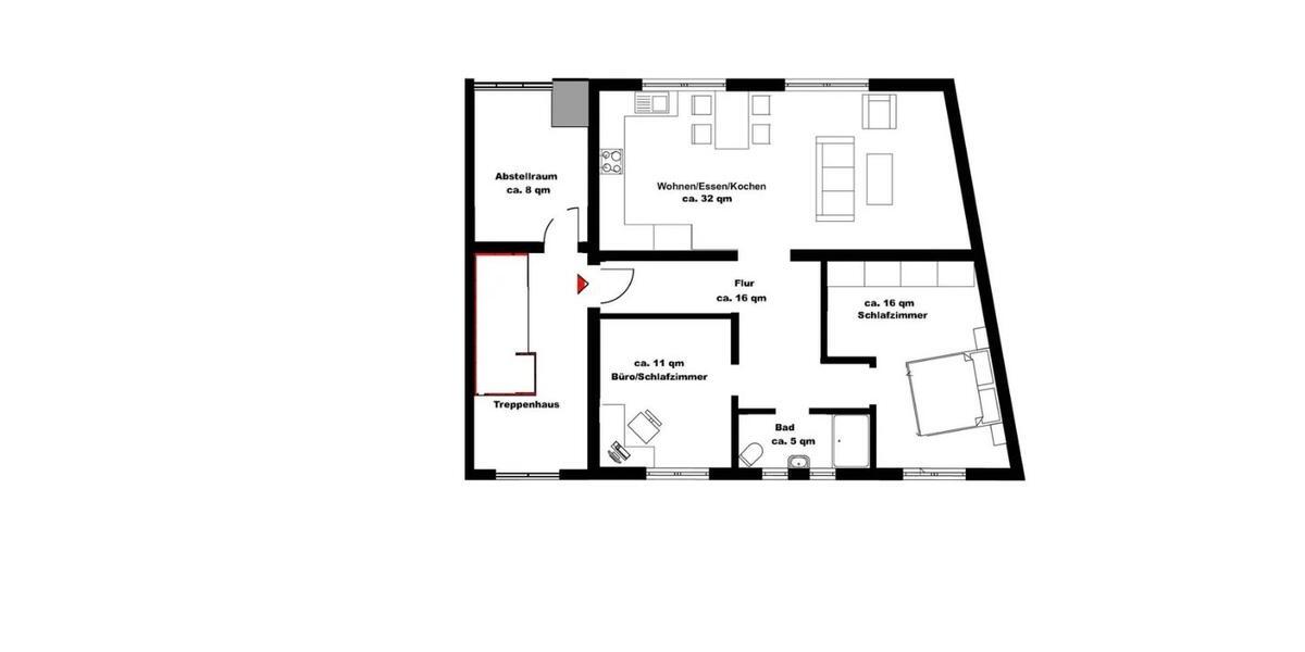 Etagenwohnung Grafschaft - 3 Zimmer, 80 m&sup2;, 1.200&euro; | Angebot:25410989