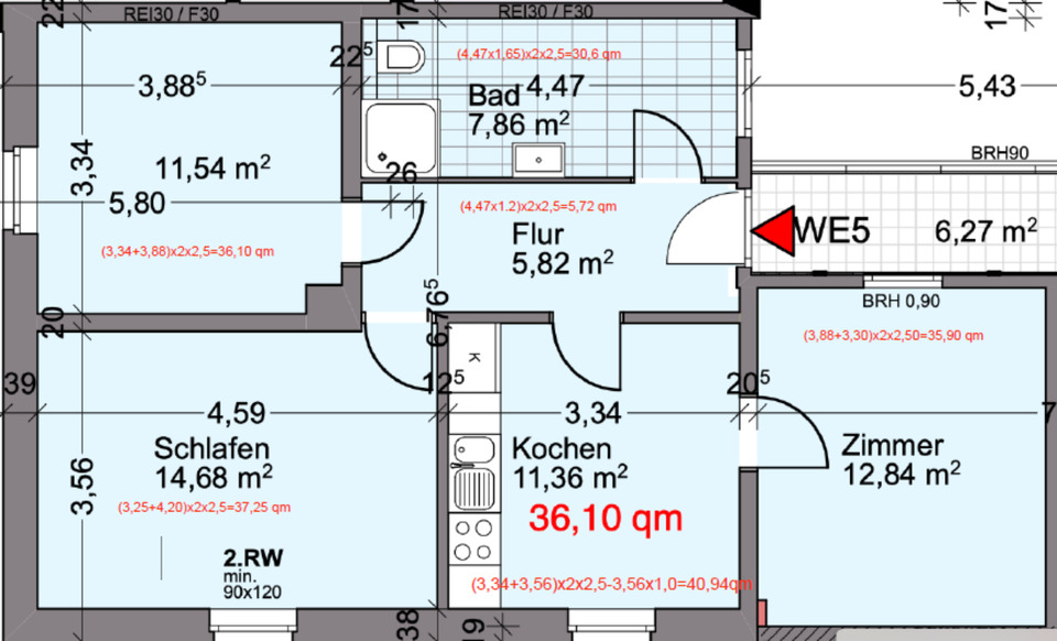64m² 3 Zi, Küche, Diele, Naturschiefer-Bad renoviert mit Lehmputz 3 zimmer